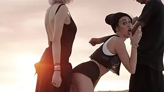 Brune chaude avec vidéos gratuites de filles nues de beaux seins donne à son petit ami un tour inverse
